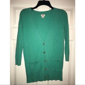 Teal 3/4 Sleeve Cardigan